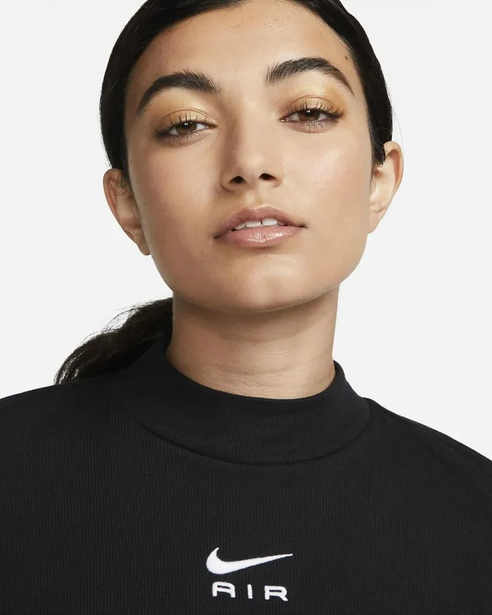 Women Nike Tops And TShirts Air Blackwhite