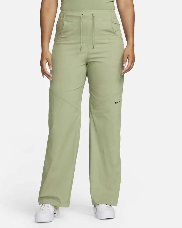 Women Nike Trousers Sportswear Essentials Oil Greenblack