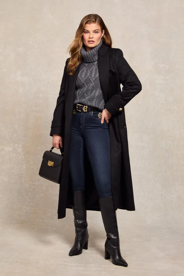 Women Noveli Cable Knit Charcoal Holland Cooper Knitwear Women Noveli Cable Knit Charcoal Holland Cooper Knitwear