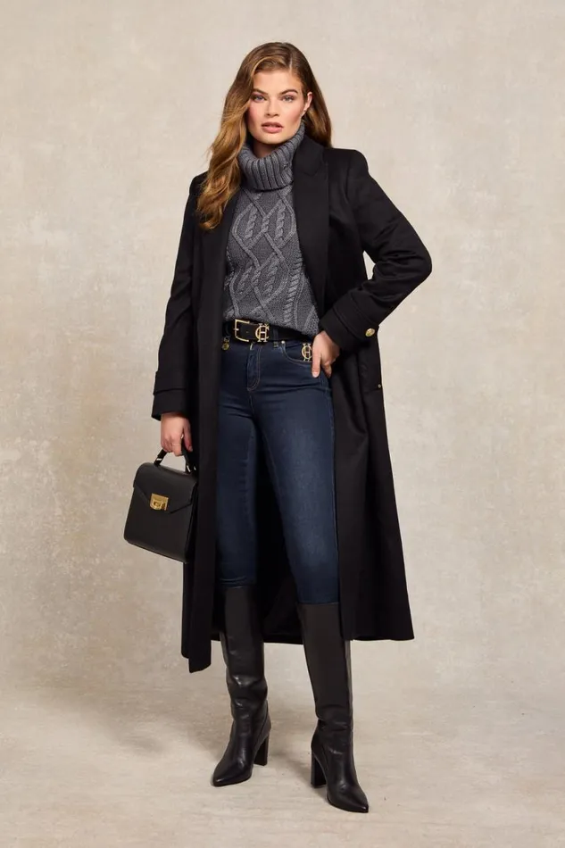 Women Noveli Cable Knit Charcoal Holland Cooper Knitwear Women Noveli Cable Knit Charcoal Holland Cooper Knitwear