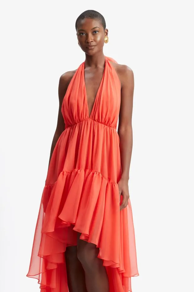 Women Occasion Dresses Bardot Leona High Low Ruffle Dress In Fire Red Fire Red Women Occasion Dresses Bardot Leona High Low Ruffle Dress In Fire Red Fire Red