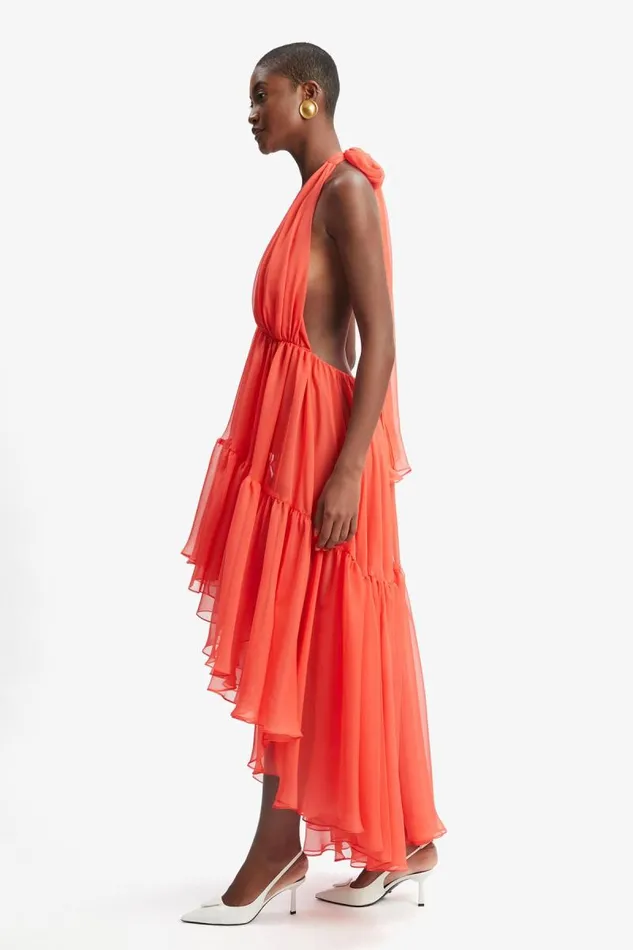 Women Occasion Dresses Bardot Leona High Low Ruffle Dress In Fire Red Fire Red Women Occasion Dresses Bardot Leona High Low Ruffle Dress In Fire Red Fire Red