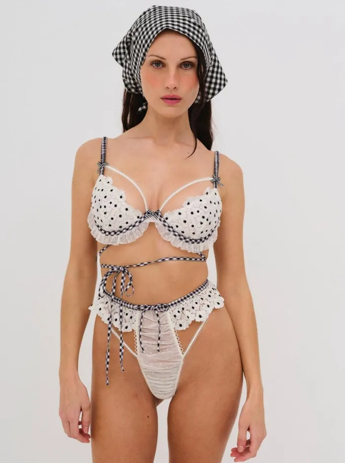 Women Odette High Waisted Panty Ivory For Love and Lemons Lingerie