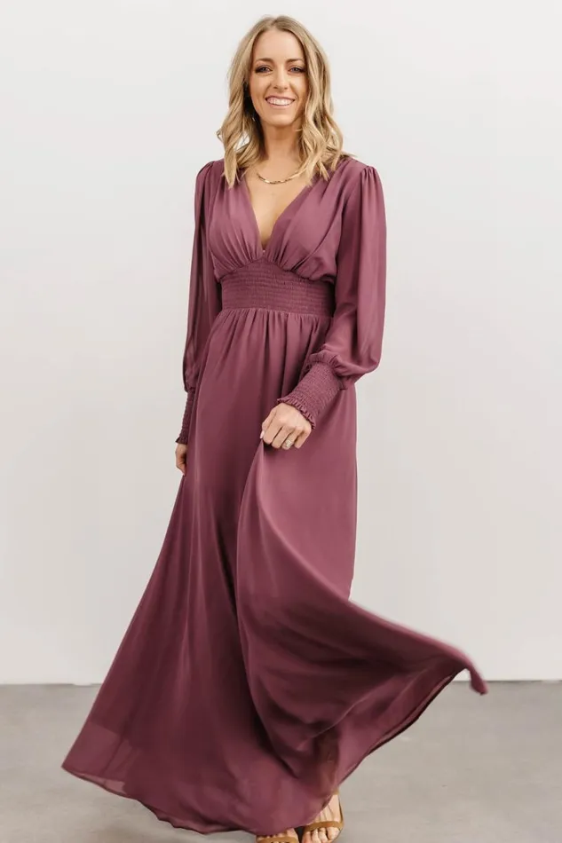 Women Olivia Maxi Dress Vintage Plum Baltic Born Bump Friendly Women Olivia Maxi Dress Vintage Plum Baltic Born Bump Friendly