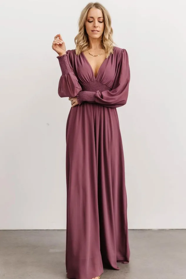 Women Olivia Maxi Dress Vintage Plum Baltic Born Bump Friendly Women Olivia Maxi Dress Vintage Plum Baltic Born Bump Friendly