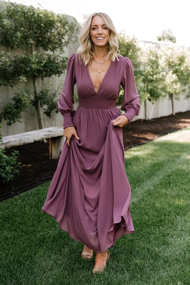 Women Olivia Maxi Dress Vintage Plum Baltic Born Bump Friendly Women Olivia Maxi Dress Vintage Plum Baltic Born Bump Friendly