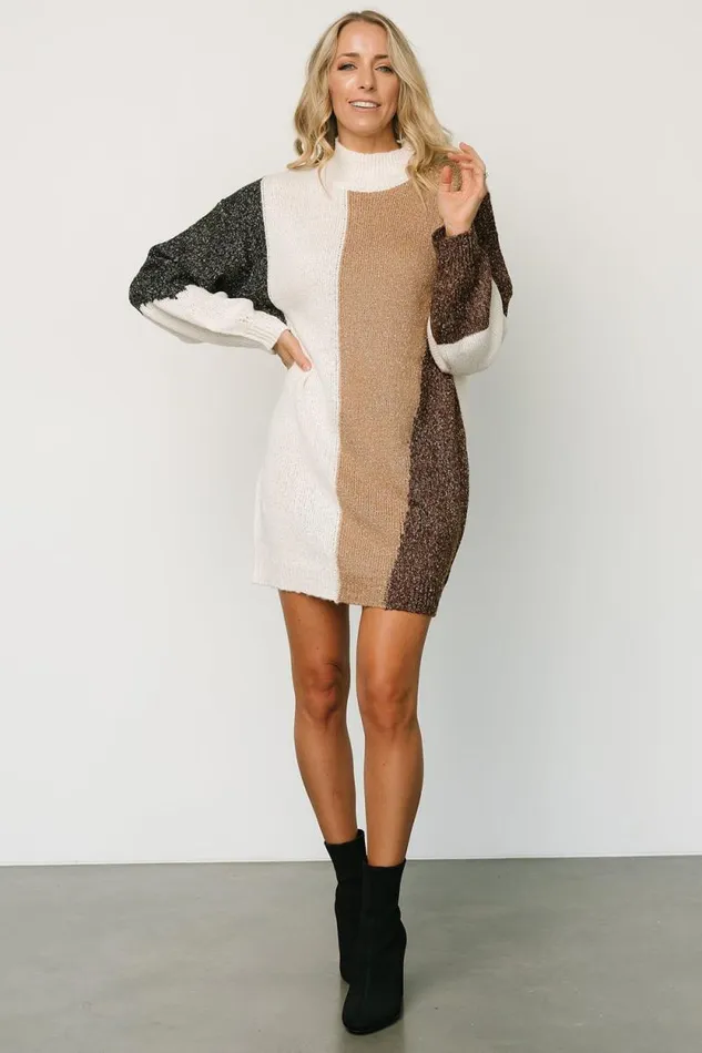 Women Omaha Sweater Dress Ivory Camel Baltic Born Short Dresses Women Omaha Sweater Dress Ivory Camel Baltic Born Short Dresses