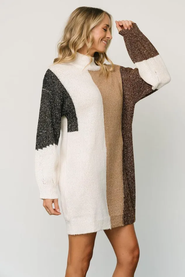 Women Omaha Sweater Dress Ivory Camel Baltic Born Short Dresses Women Omaha Sweater Dress Ivory Camel Baltic Born Short Dresses