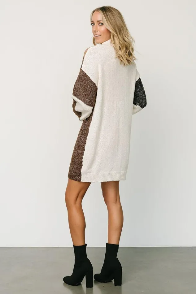 Women Omaha Sweater Dress Ivory Camel Baltic Born Short Dresses Women Omaha Sweater Dress Ivory Camel Baltic Born Short Dresses