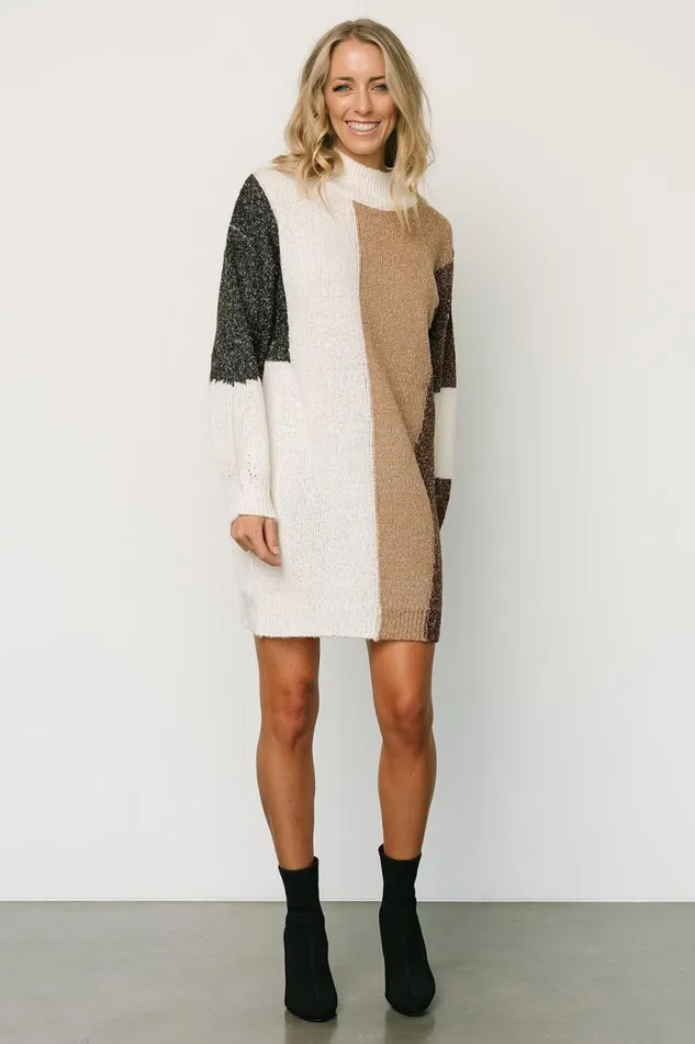 Women Omaha Sweater Dress Ivory Camel Baltic Born Short Dresses Women Omaha Sweater Dress Ivory Camel Baltic Born Short Dresses