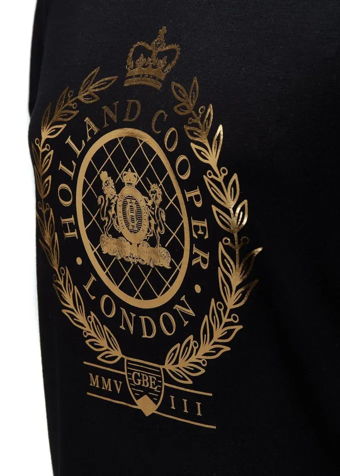 Women Ornate Crest Tee Black Holland Cooper Tees Women Ornate Crest Tee Black Holland Cooper Tees
