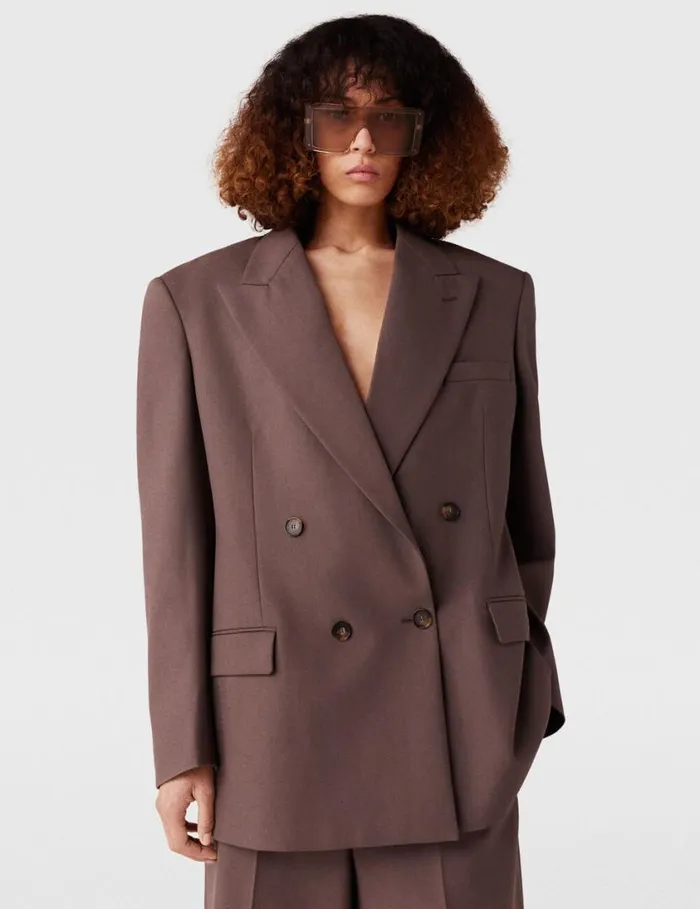 Women Oversized DoubleBreasted Blazer Taupe Brown Stella McCartney Coats And Jackets Women Oversized DoubleBreasted Blazer Taupe Brown Stella McCartney Coats And Jackets