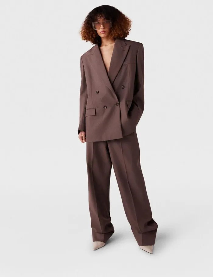 Women Oversized DoubleBreasted Blazer Taupe Brown Stella McCartney Coats And Jackets Women Oversized DoubleBreasted Blazer Taupe Brown Stella McCartney Coats And Jackets
