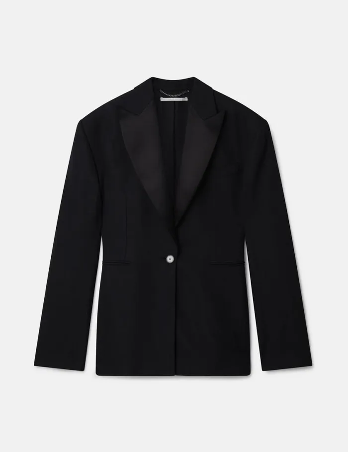 Women Oversized Tuxedo Jacket Black Stella McCartney Coats And Jackets