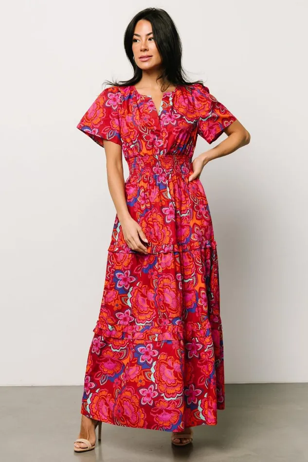 Women Palmer Tiered Maxi Dress Multi Floral Baltic Born Maxi Dresses