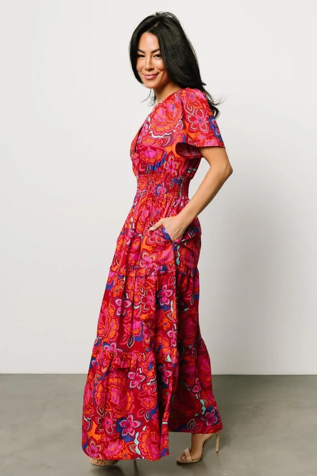 Women Palmer Tiered Maxi Dress Multi Floral Baltic Born Maxi Dresses