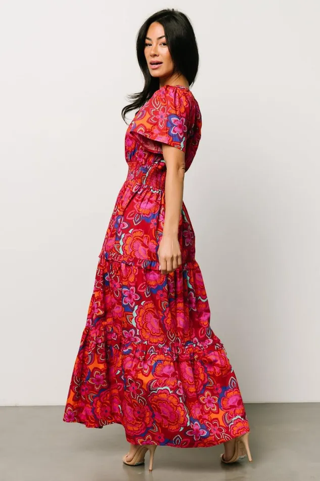 Women Palmer Tiered Maxi Dress Multi Floral Baltic Born Maxi Dresses