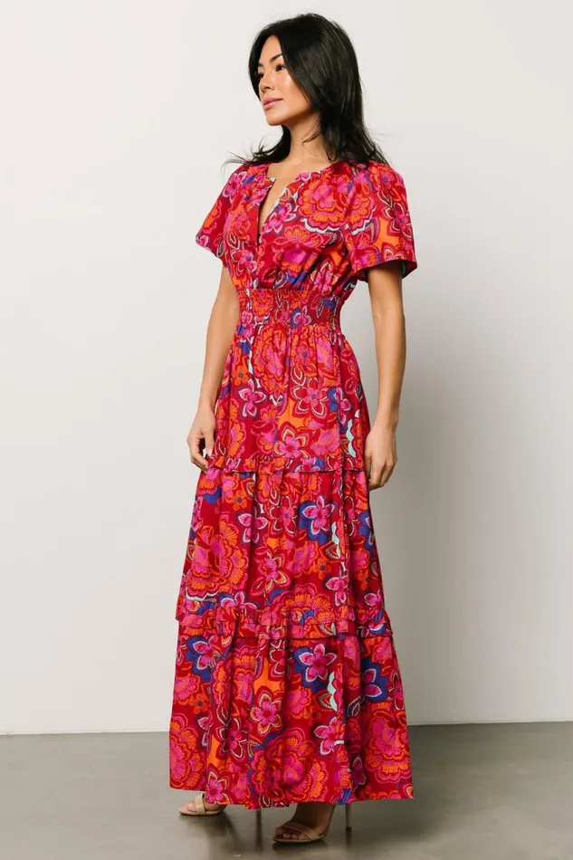 Women Palmer Tiered Maxi Dress Multi Floral Baltic Born Maxi Dresses