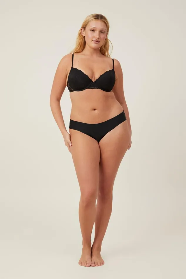 Women Panties Cotton On The Invisible Bikini Brief r Black
