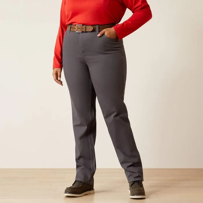 Women Pants and Shorts Ariat Rebar PR Made Tough Straight Pant Rebar Grey Women Pants and Shorts Ariat Rebar PR Made Tough Straight Pant Rebar Grey