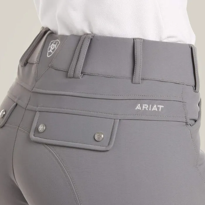 Women Pants and Shorts Ariat Tri Factor Grip Knee Patch Breech Plum Grey Women Pants and Shorts Ariat Tri Factor Grip Knee Patch Breech Plum Grey