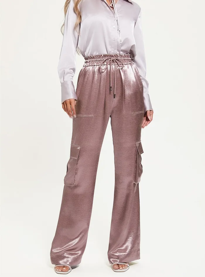 Women Pants GUESS Rosy Violet Chantal Pants