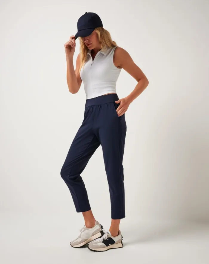 Women Pants TravisMathew MOVEKNIT RESILIENCE PANT Navy Blazer Women Pants TravisMathew MOVEKNIT RESILIENCE PANT Navy Blazer