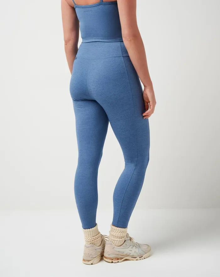 Women Pants TravisMathew WHERE IT COUNTS LEGGING Heather Copen Blue Women Pants TravisMathew WHERE IT COUNTS LEGGING Heather Copen Blue