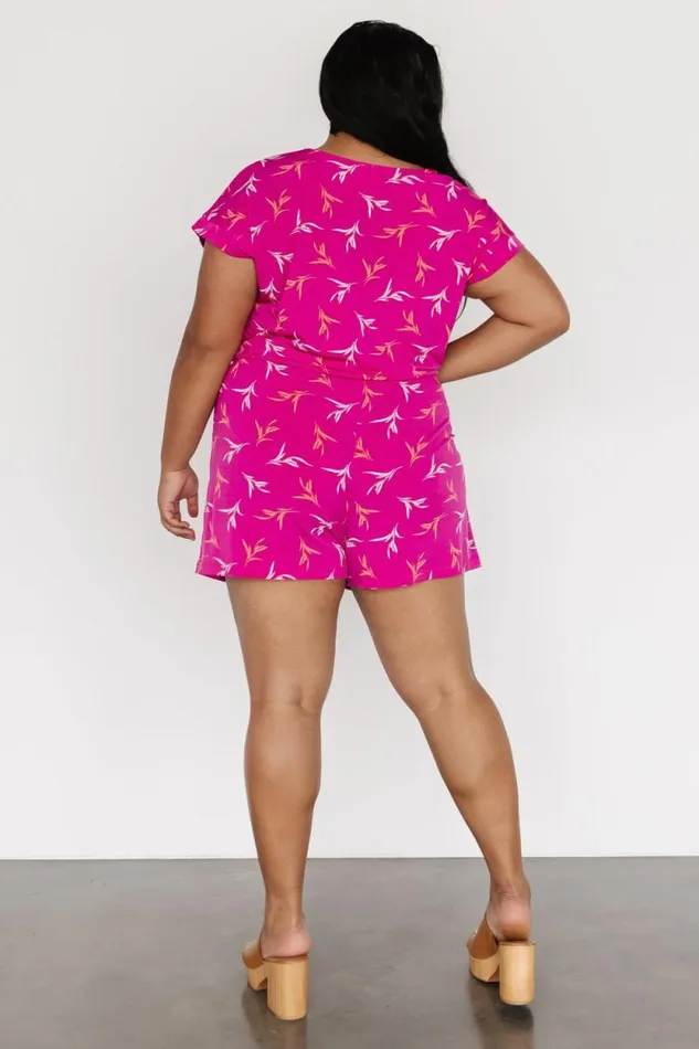Women Parkland Romper Fuchsia Print Baltic Born Jumpsuits and Rompers Women Parkland Romper Fuchsia Print Baltic Born Jumpsuits and Rompers