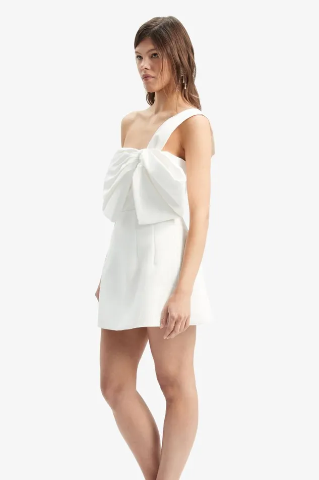 Women Party Dresses Bardot Bella Bow Mini Dress In Orchid White Orchid White Women Party Dresses Bardot Bella Bow Mini Dress In Orchid White Orchid White
