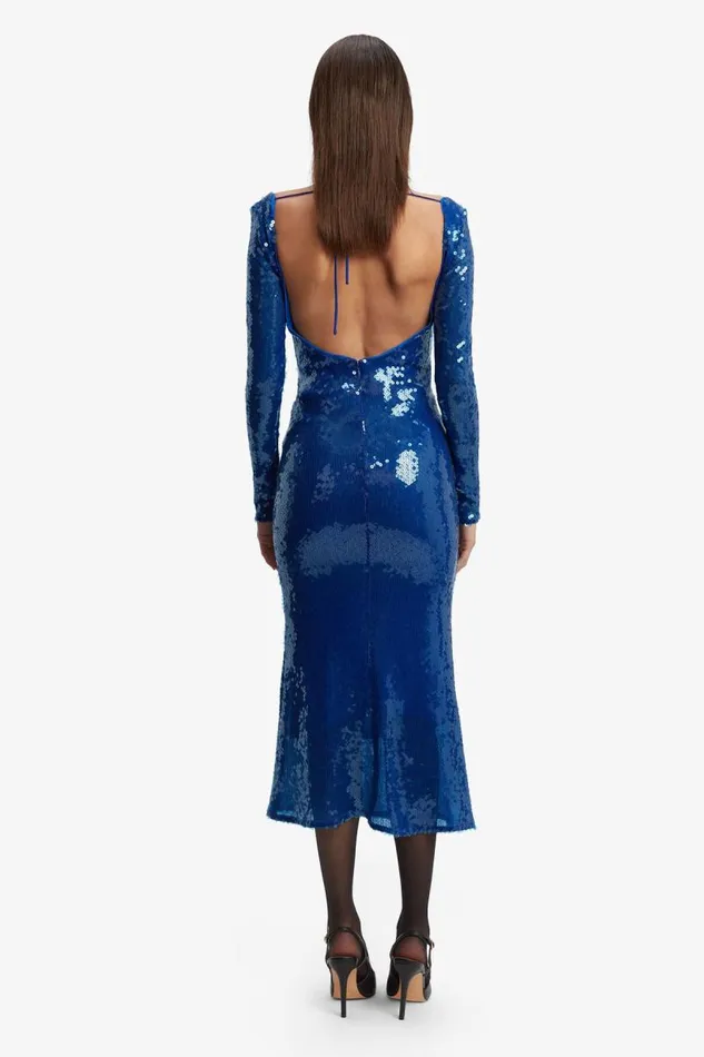 Women Party Dresses Bardot Verona Sequin Maxi Dress In Cobalt Cobalt Women Party Dresses Bardot Verona Sequin Maxi Dress In Cobalt Cobalt