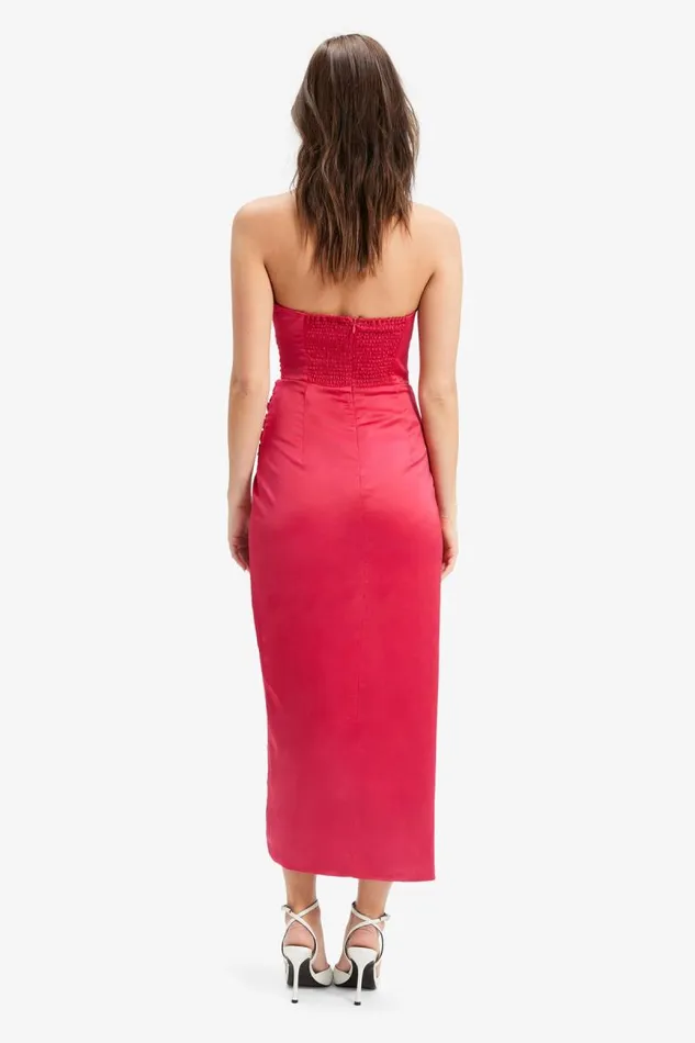 Women Party Dresses Bardot Yana Midi Dress In Fuchsia Fuchsia Women Party Dresses Bardot Yana Midi Dress In Fuchsia Fuchsia