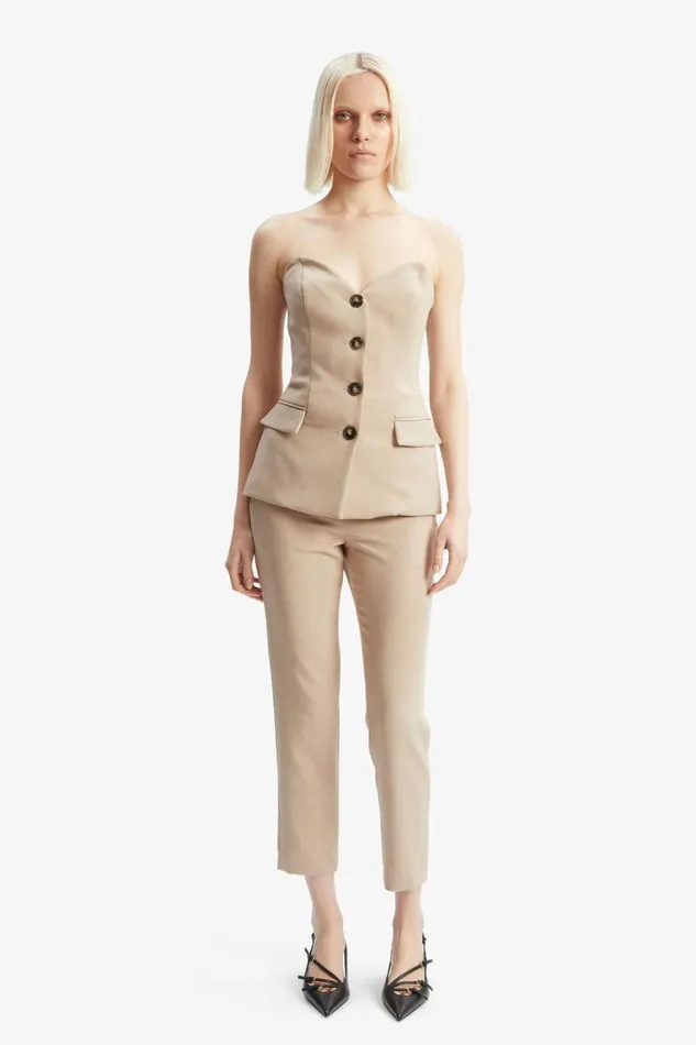 Women Party Tops Bardot Kylian Button Front Top In Tan Tan Women Party Tops Bardot Kylian Button Front Top In Tan Tan