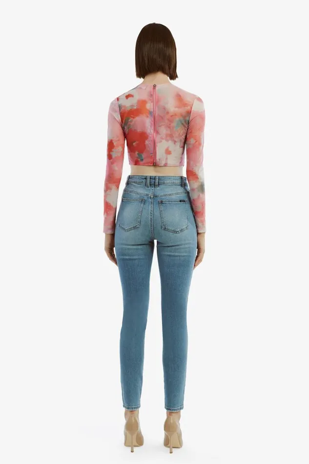 Women Party Tops Bardot Lena Mesh Corset Top In Wildflower Wildflower Women Party Tops Bardot Lena Mesh Corset Top In Wildflower Wildflower