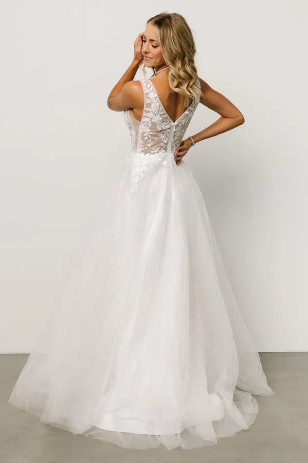 Women Passion Shimmer Bridal Gown White Baltic Born Embellished and Sequined Women Passion Shimmer Bridal Gown White Baltic Born Embellished and Sequined