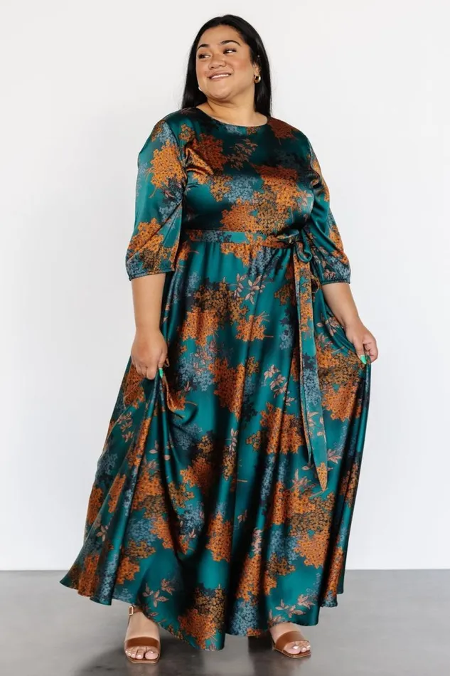 Women Paula Satin Maxi Dress Jade Multi Baltic Born Maxi Dresses Women Paula Satin Maxi Dress Jade Multi Baltic Born Maxi Dresses