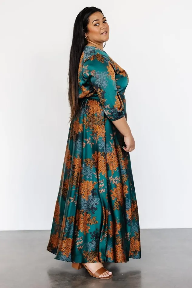 Women Paula Satin Maxi Dress Jade Multi Baltic Born Maxi Dresses Women Paula Satin Maxi Dress Jade Multi Baltic Born Maxi Dresses