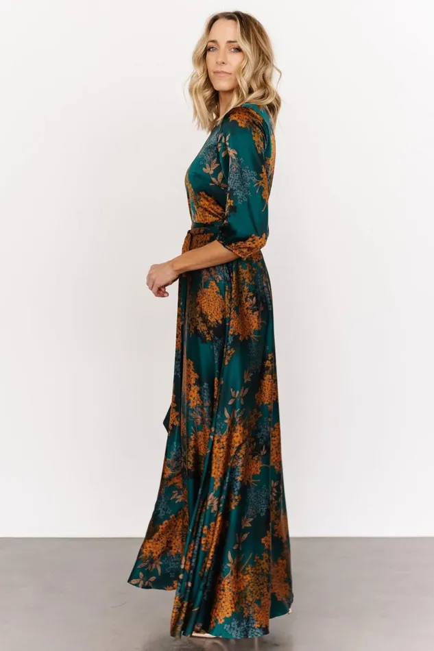 Women Paula Satin Maxi Dress Jade Multi Baltic Born Maxi Dresses Women Paula Satin Maxi Dress Jade Multi Baltic Born Maxi Dresses
