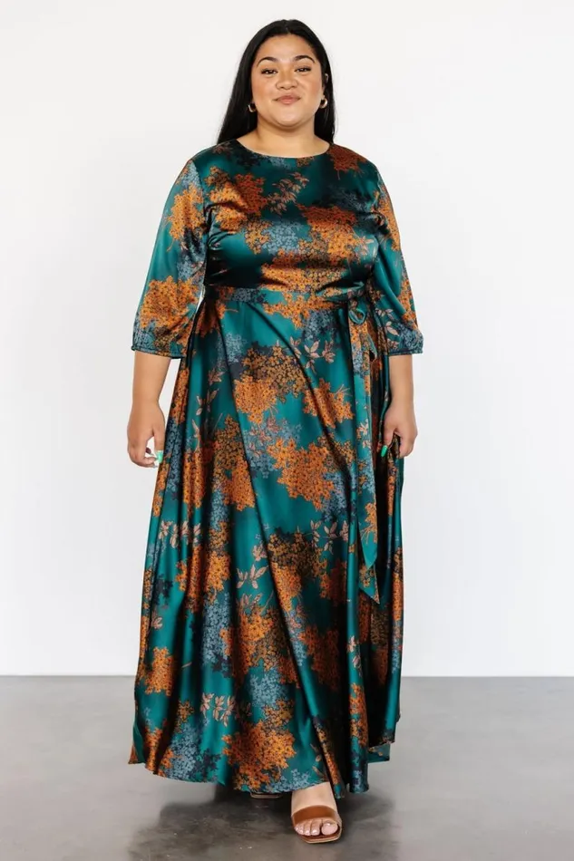 Women Paula Satin Maxi Dress Jade Multi Baltic Born Maxi Dresses Women Paula Satin Maxi Dress Jade Multi Baltic Born Maxi Dresses