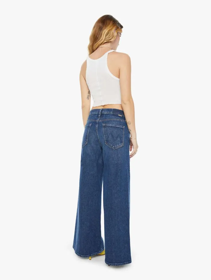 Women Petites Mother Denim PETITES The Lil039 Ditcher Roller Sneak Blue dark