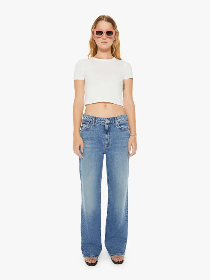 Women Petites Mother Denim PETITES The Lil039 Dodger Sneak Blue medium