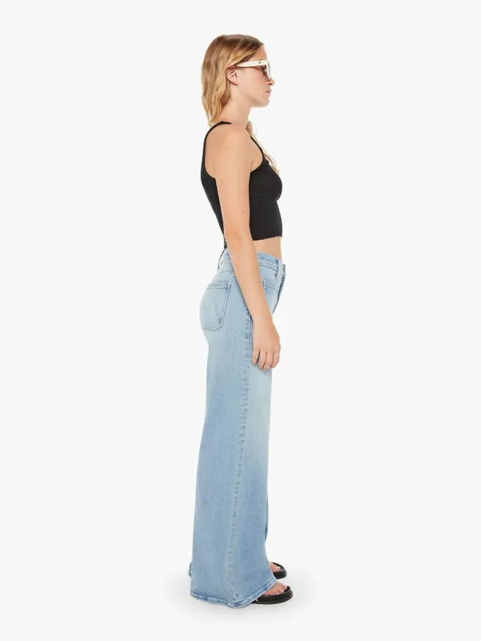 Women Petites Mother Denim PETITES The Lil039 Patch Pocket Undercover Sneak Blue lightpastel