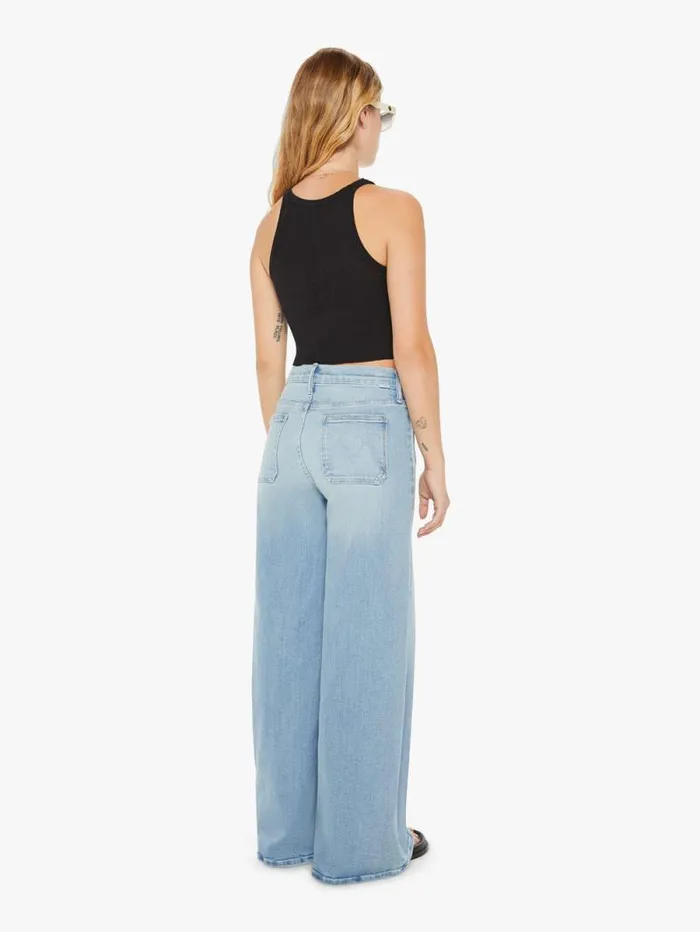 Women Petites Mother Denim PETITES The Lil039 Patch Pocket Undercover Sneak Blue lightpastel
