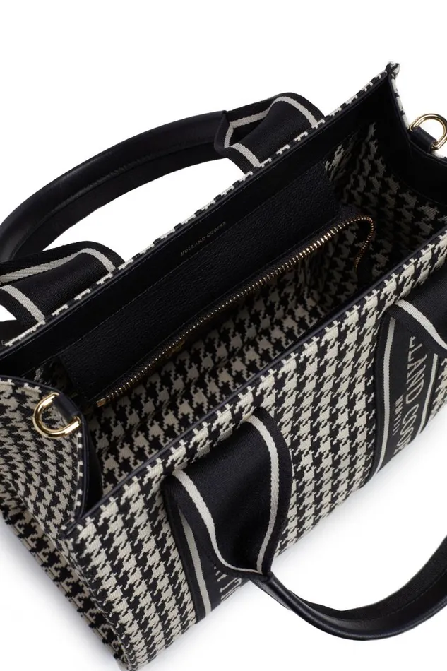 Women Pimlico Mini Tote Ecru Houndstooth Holland Cooper Bags Women Pimlico Mini Tote Ecru Houndstooth Holland Cooper Bags