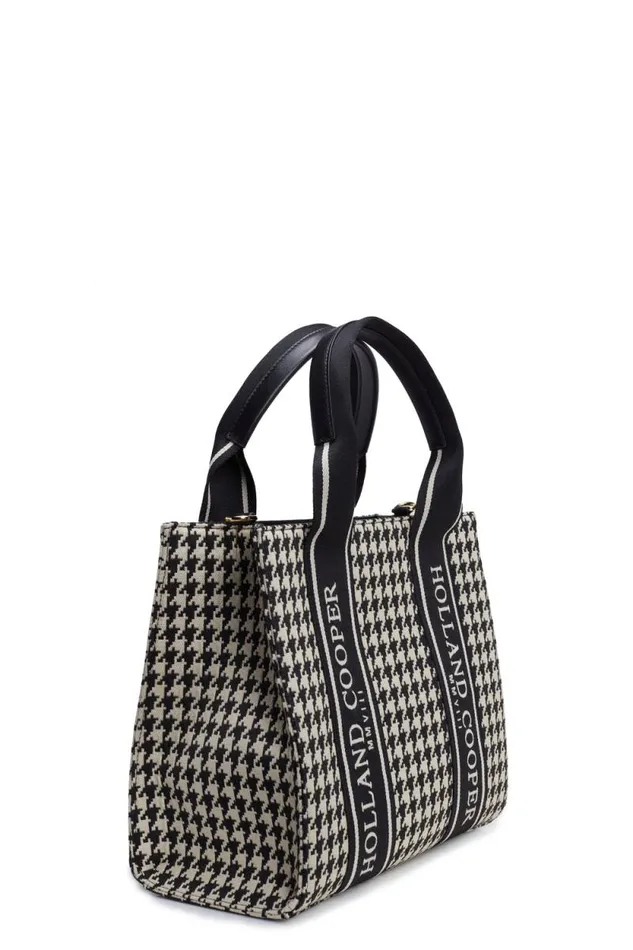 Women Pimlico Mini Tote Ecru Houndstooth Holland Cooper Bags Women Pimlico Mini Tote Ecru Houndstooth Holland Cooper Bags