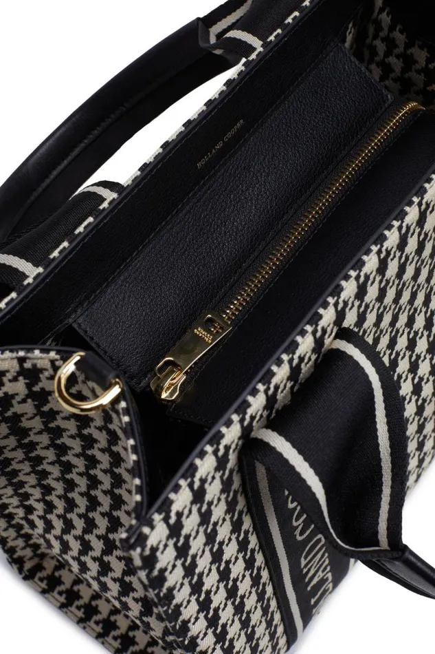 Women Pimlico Mini Tote Ecru Houndstooth Holland Cooper Bags Women Pimlico Mini Tote Ecru Houndstooth Holland Cooper Bags