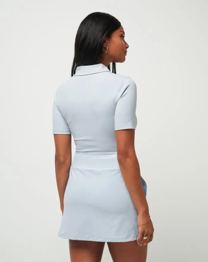 Women Polos TravisMathew PRIVATE LESSON POLO Heather Baby Blue Women Polos TravisMathew PRIVATE LESSON POLO Heather Baby Blue