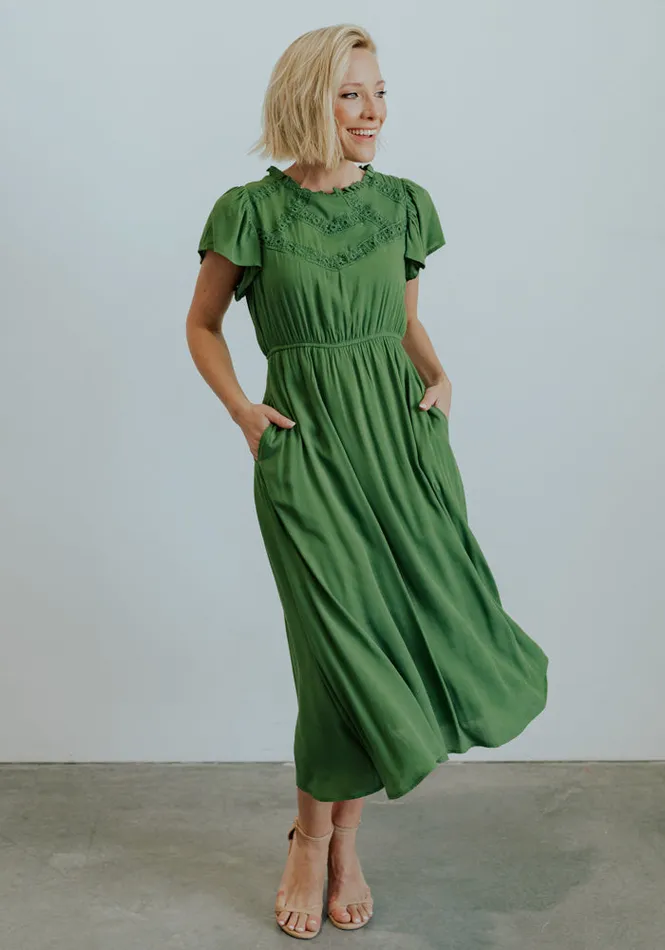 Women Prestyn Midi Dress Green Baltic Born Midi Dresses Women Prestyn Midi Dress Green Baltic Born Midi Dresses