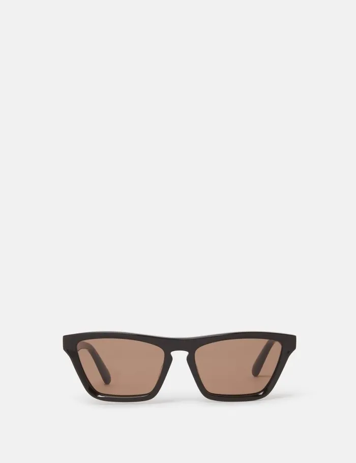 Women Rectangular CatEye Sunglasses Translucent Dark Chocolate And Gold Stella McCartney Sunglasses Women Rectangular CatEye Sunglasses Translucent Dark Chocolate And Gold Stella McCartney Sunglasses
