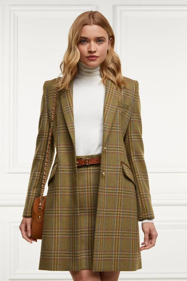 Women Regency Skirt Avebury Green Check Holland Cooper Tailoring Women Regency Skirt Avebury Green Check Holland Cooper Tailoring